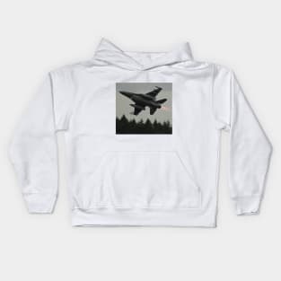 F-16 in afterburner Kids Hoodie